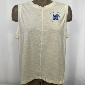 Memphis Tigers NCAA Rivalry Threads Cream Muscle Tank Top Girl's XL 16-18 NWT